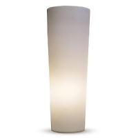 Hard to believe that this intriguing work of art is also a fully functioning lamp. Frosted white cased glass. Full range line dimmer. Hard to believe that this intriguing work of art is also a fully functioning lamp. Frosted white cased glass. Full range line dimmer.