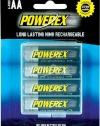 Powerex AA 2700mAh NiMH Rechargeable Batteries with holder- 4 Batteries Per Pack