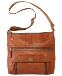 Add a laid-back look to your accessories arsenal with this take-anywhere design from Fossil. Gorgeous, glazed leather and vintage-inspired details add instant appeal, while the convenient crossbody strap make it an excellent option for day-to-day dalliances. Add a laid-back look to your accessories arsenal with this take-anywhere design from Fossil. Gorgeous, glazed leather and vintage-inspired details add instant appeal, while the convenient crossbody strap make it an excellent option for day-to-day dalliances.