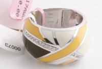 ROBERTO COIN 18K White Gold Diamond Enamel Ring ROBERTO COIN 18K White Gold Diamond Enamel Ring