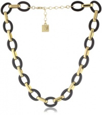 Anne Klein Belden Place Gold-Tone Black Resin Necklace Anne Klein Belden Place Gold-Tone Black Resin Necklace
