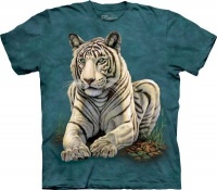 The Mountain White Tiger Gaze Short Sleeve Tee T-shirt The Mountain White Tiger Gaze Short Sleeve Tee T-shirt