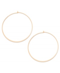 A classic touch. Studio Silver's endless hoop earrings, set in 18k rose gold over sterling silver, offer a timeless look that's quite elegant. Approximate diameter: 2-1/4 inches. A classic touch. Studio Silver's endless hoop earrings, set in 18k rose gold over sterling silver, offer a timeless look that's quite elegant. Approximate diameter: 2-1/4 inches.
