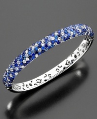 Wrap this ravishing bracelet of fine jewels around your wrist for a fun yet sophisticated look. With round-cut sapphires (10-3/8 ct. t.w.) set in sterling silver; by Balissima by Effy Collection. Approximate diameter: 2-1/2 inches. Wrap this ravishing bracelet of fine jewels around your wrist for a fun yet sophisticated look. With round-cut sapphires (10-3/8 ct. t.w.) set in sterling silver; by Balissima by Effy Collection. Approximate diameter: 2-1/2 inches.