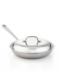Professionally yours. Lightweight and dishwasher safe, this nonstick everyday fry pan simply shines in your kitchen with a heavy-gauge 3-ply bonded construction and pure aluminum core that heats up fast and evenly, along with a tall shape that eliminates evaporation. The scratch-resistant stain-finished interior beautifully complements the mirror-finished exterior, which is safe to use on all stovetops. Limited lifetime warranty. Professionally yours. Lightweight and dishwasher safe, this nonstick everyday fry pan simply shines in your kitchen with a heavy-gauge 3-ply bonded construction and pure aluminum core that heats up fast and evenly, along with a tall shape that eliminates evaporation. The scratch-resistant stain-finished interior beautifully complements the mirror-finished exterior, which is safe to use on all stovetops. Limited lifetime warranty.