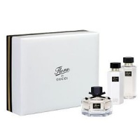 Flora by Gucci for Women. Gift Set (EDT Spray 2.5 Oz + Lotion 3.3 Oz + Shower Gel 3.4 Oz) Flora by Gucci for Women. Gift Set (EDT Spray 2.5 Oz + Lotion 3.3 Oz + Shower Gel 3.4 Oz)