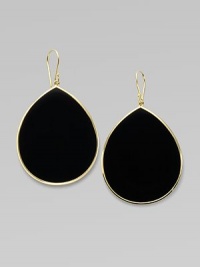 From the Rock Candy Collection. Polished 18K yellow gold showcases a smooth teardrop of black onyx.Black onyx 18K yellow gold Length, about 2 Width, about 1¾ Earwires Imported From the Rock Candy Collection. Polished 18K yellow gold showcases a smooth teardrop of black onyx.Black onyx 18K yellow gold Length, about 2 Width, about 1¾ Earwires Imported