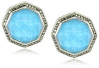 Judith Jack Octagon Sterling Silver and Marcasite Octagon Button Earrings Judith Jack Octagon Sterling Silver and Marcasite Octagon Button Earrings