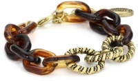 T Tahari Gold Tone Resin Link Bracelet T Tahari Gold Tone Resin Link Bracelet