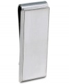 Keep your currency bills neatly folded with this brushed rhodium money clip by Kenneth Cole Reaction with ridged edges.