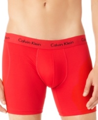 Classic fit Calvin Klein microfiber stretch boxer brief are comfortable to wear with never having to worry if they'll bunch up. Classic fit Calvin Klein microfiber stretch boxer brief are comfortable to wear with never having to worry if they'll bunch up.