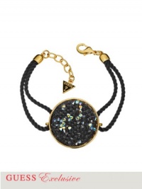 GUESS Gold-Tone Crystal Disc Bracelet, GOLD GUESS Gold-Tone Crystal Disc Bracelet, GOLD