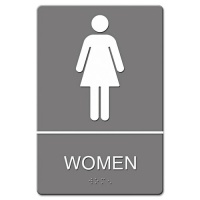 Quartet ADA Restroom Sign, Women Symbol with Tactile Graphic, Molded Plastic, 6 x 9 Inches (4816) Quartet ADA Restroom Sign, Women Symbol with Tactile Graphic, Molded Plastic, 6 x 9 Inches (4816)
