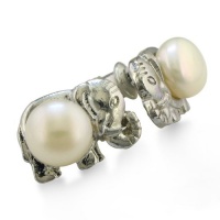 Elephant Shaped Freshwater Pearl Earrings