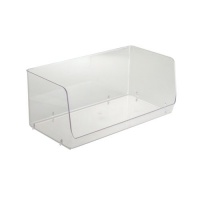 InterDesign Linus Stacking Organizer Bin, Clear, Medium InterDesign Linus Stacking Organizer Bin, Clear, Medium