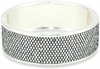 Betsey Johnson Silver-Tone Snake Inlay Bangle Bracelet Betsey Johnson Silver-Tone Snake Inlay Bangle Bracelet