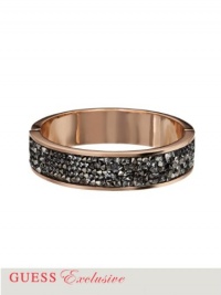 GUESS Rose Gold-Tone Crystal Bangle, ROSE GOLD