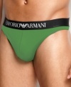 Support can be sexy with these vibrant colored stretch thongs from Emporio Armani.