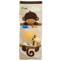 Lambs & Ivy Wall Organizer, Brown Monkey