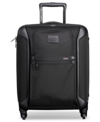 Full speed ahead! A marriage of innovative design & sleek style, this lightweight travel pro is crafted from a smart hybrid blend of flexible ballistic nylon & protective hardside material. An extra-large packing capacity coasts effortlessly on 360º spinners that are brilliantly guided by Tumi's patented impact-resistant X-Brace™ handle system, which stands up to the wear & tear of busy travel. Lifetime warranty. Full speed ahead! A marriage of innovative design & sleek style, this lightweight travel pro is crafted from a smart hybrid blend of flexible ballistic nylon & protective hardside material. An extra-large packing capacity coasts effortlessly on 360º spinners that are brilliantly guided by Tumi's patented impact-resistant X-Brace™ handle system, which stands up to the wear & tear of busy travel. Lifetime warranty.