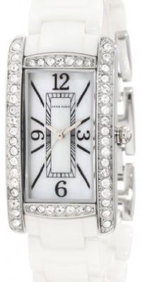 Anne Klein Women's 10/9877MPWT Swarovski Crystal Accented Silver-Tone White Ceramic Bracelet Watch Anne Klein Women's 10/9877MPWT Swarovski Crystal Accented Silver-Tone White Ceramic Bracelet Watch
