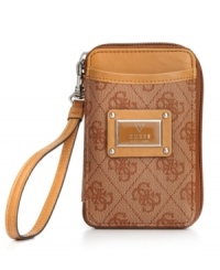 The only scandal would be to leave home without this undecidedly chic design from GUESS, featuring pockets for phone, cash, cards and ID. Dressed in fab 4G logo print and signature hardware, it's the perfect grab-and-go accessory. The only scandal would be to leave home without this undecidedly chic design from GUESS, featuring pockets for phone, cash, cards and ID. Dressed in fab 4G logo print and signature hardware, it's the perfect grab-and-go accessory.