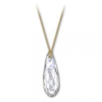 Swarovski Mini Pure Pendant, Gold Plated with Drop-Shaped Clear Crystal Swarovski Mini Pure Pendant, Gold Plated with Drop-Shaped Clear Crystal