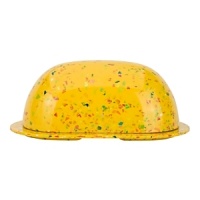 Made of recycled melamine, this patented product exudes fun. Eco-friendly with a sense of whimsy, this party in a dish includes a base and lid that keeps the butter in place. Made of recycled melamine, this patented product exudes fun. Eco-friendly with a sense of whimsy, this party in a dish includes a base and lid that keeps the butter in place.