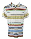 Nuco mens striped baja polo short sleeve shirt