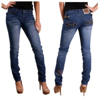 Ed Hardy Christian Audigier Beautiful Ghost Women's Denim Skinny Jeans Slim Fit Ed Hardy Christian Audigier Beautiful Ghost Women's Denim Skinny Jeans Slim Fit