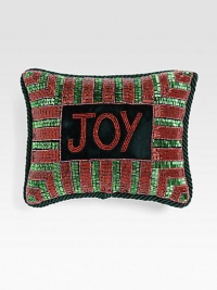 EXCLUSIVELY AT SAKS. A classic holiday message is at the center of this hand-beaded pillow in soft velvet, from renowned designer Sudha Pennathur. Hand-beaded8 X 10Velvet with polyester insertDry cleanImported EXCLUSIVELY AT SAKS. A classic holiday message is at the center of this hand-beaded pillow in soft velvet, from renowned designer Sudha Pennathur. Hand-beaded8 X 10Velvet with polyester insertDry cleanImported