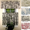 Victoria Park Toile 68-Inch-by-36 Inch Tailored Tier Curtains, Black