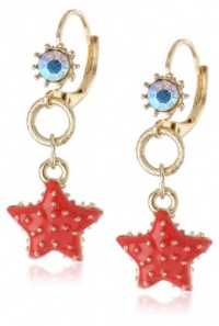 Betsey Johnson Jewels of the Sea Star Fish Drop Earrings