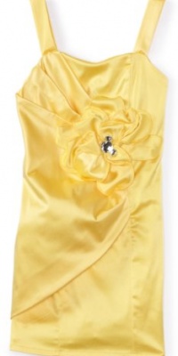 Ruby Rox Kids Girls 7-16 Rosette Shear Dress, Yellow, 16 Ruby Rox Kids Girls 7-16 Rosette Shear Dress, Yellow, 16