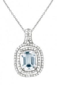 Effy Jewlery 14K White Gold Aquamarine & Diamond Pendant, 1.71 TCW