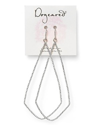 Your outfit's complete with a bit of silver-dipped sparkle, courtesy of Dogeared's teardrop-shaped swing earrings. Your outfit's complete with a bit of silver-dipped sparkle, courtesy of Dogeared's teardrop-shaped swing earrings.