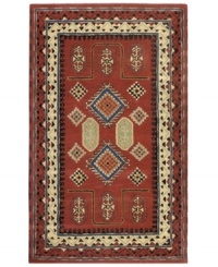 Southwestern style comes to your home with distinctive rug, inspired by ancient tribal designs. Hand-crafted with meticulous attention to detail, the rug features grandly scaled medallions in a mix of beige and rust-red colorways. Southwestern style comes to your home with distinctive rug, inspired by ancient tribal designs. Hand-crafted with meticulous attention to detail, the rug features grandly scaled medallions in a mix of beige and rust-red colorways.