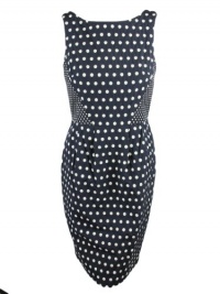 Carmen Marc Valvo Womens Polka Dot Jacquard Dress Carmen Marc Valvo Womens Polka Dot Jacquard Dress