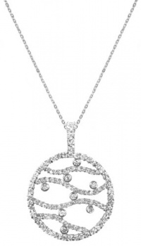 Studio 925 Venus White CZ Sterling Silver Medallion Necklace