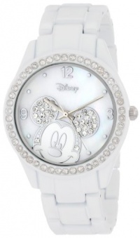 Disney Women's MK2106 Mickey Mouse Rhinestone Accent Spray White Bracelet Watch Disney Women's MK2106 Mickey Mouse Rhinestone Accent Spray White Bracelet Watch