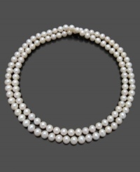 The classic glamour of cultured freshwater pearls (8-9 mm) shines in this smart, extra-long necklace. Approximate length: 36 inches. The classic glamour of cultured freshwater pearls (8-9 mm) shines in this smart, extra-long necklace. Approximate length: 36 inches.