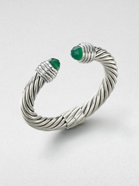 From the Color Classic Collection. A classic iconic cable design with faceted green onyx end caps. Sterling silverGreen onyxDiameter, about 2.5Slip-on styleImported From the Color Classic Collection. A classic iconic cable design with faceted green onyx end caps. Sterling silverGreen onyxDiameter, about 2.5Slip-on styleImported