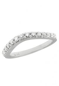 Effy Jewlery 14K White Gold Diamond Contour Band, .47 TCW Ring size 7