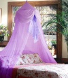 Purple Chiffon Furbelow Princess Bed Canopy By SID