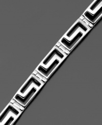 The classic Greek key design is a shining success on this gorgeous sterling silver bracelet. Approximate length: 7-1/4 inches. The classic Greek key design is a shining success on this gorgeous sterling silver bracelet. Approximate length: 7-1/4 inches.