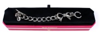 Juicy Couture Pave Bow Silver tone Starter Bracelet
