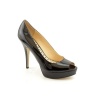 Enzo Angiolini Sully Peep Toe Platforms Shoes Black Womens