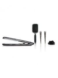 Wrapped in stunning lace exclusively for this set, the SinglePass straightens, waves or curls in one smooth pass while adding incredible texture and endless shine. Set includes: Flat iron, lace flower hair clip, beak clips and paddle brush. Wrapped in stunning lace exclusively for this set, the SinglePass straightens, waves or curls in one smooth pass while adding incredible texture and endless shine. Set includes: Flat iron, lace flower hair clip, beak clips and paddle brush.