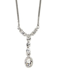 Details down to the letter. The final touch for your perfect day, Givenchy's stunning y-shaped pendant combines oval and round-cut crystals in imitation rhodium-plated mixed metal. Approximate length: 16 inches + 2-inch extender. Approximate drop: 1-3/4 inches. Details down to the letter. The final touch for your perfect day, Givenchy's stunning y-shaped pendant combines oval and round-cut crystals in imitation rhodium-plated mixed metal. Approximate length: 16 inches + 2-inch extender. Approximate drop: 1-3/4 inches.