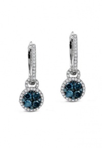 Effy Jewlery Pave Classica Bella Bleu Diamond Earrings, 1.23 TCW